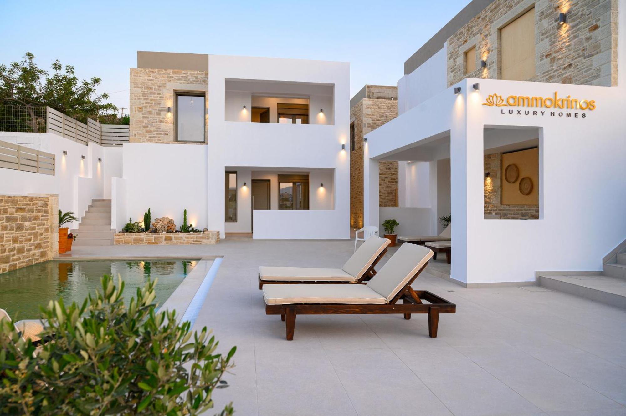 Ammokrinos Luxury Homes,150M From The Beach Kalamaki  Zewnętrze zdjęcie